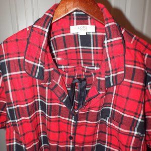 Red Plaid Plus Size Pajamas